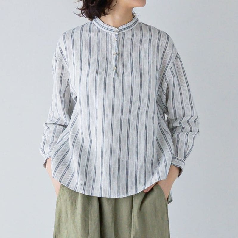 【新品未使用】LINO E LINAリネン100%長袖シャツ Lino e Lina 〈リーノ・エ・リーナ〉公式オンラインショップ