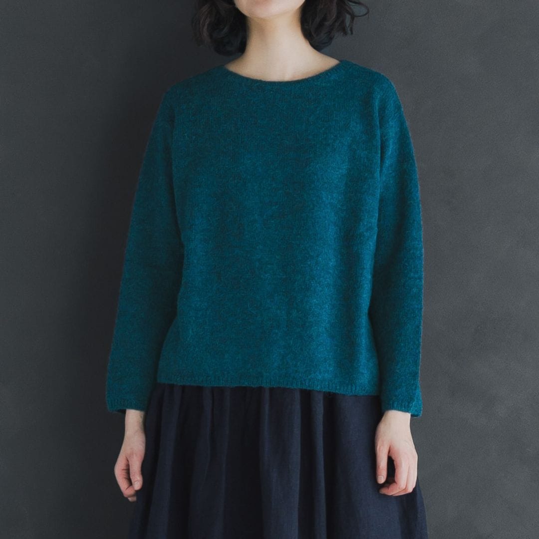 アルパカ セーター ダークブルー