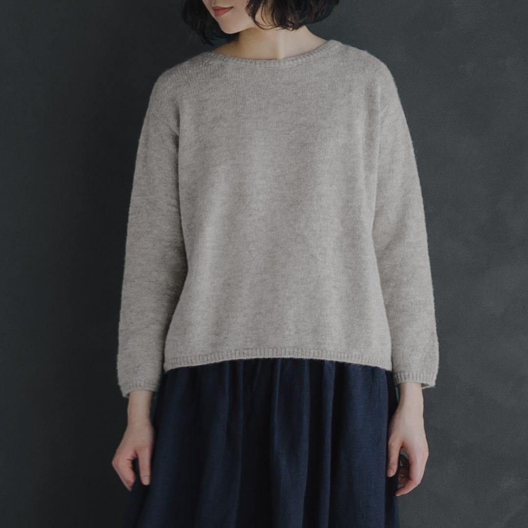 アルパカ セーター ライトグレイ