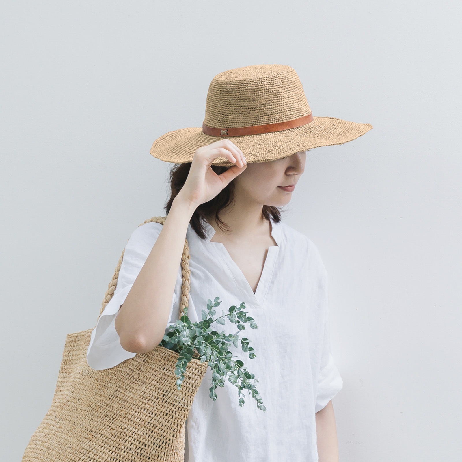 NEW GASTON ラフィアハット Natural