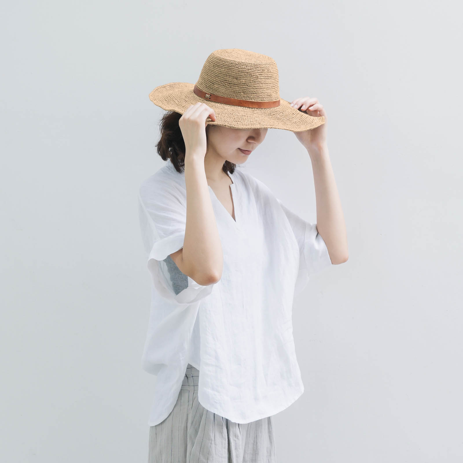 NEW GASTON ラフィアハット Natural