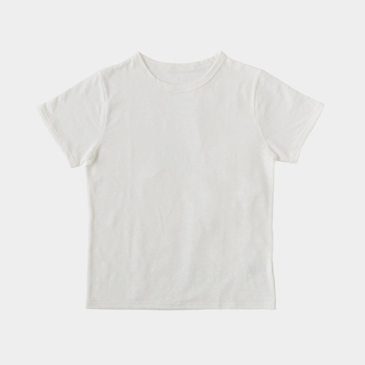 SONORO _ リネン 半袖Tシャツ オフホワイト