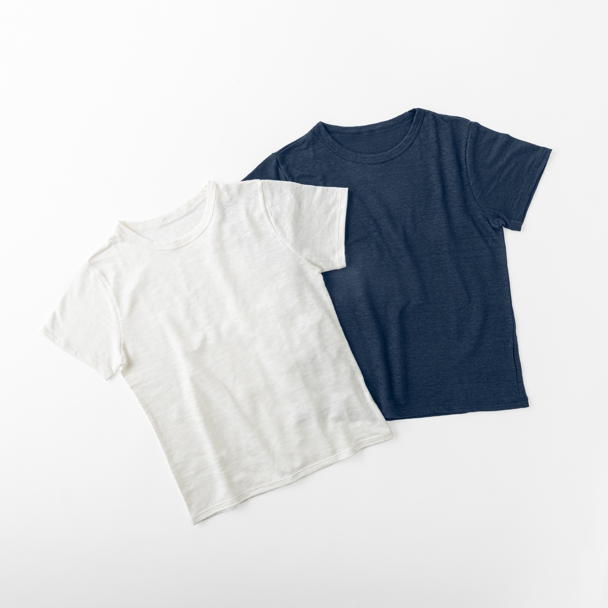 SONORO _ リネン 半袖Tシャツ ネイビー