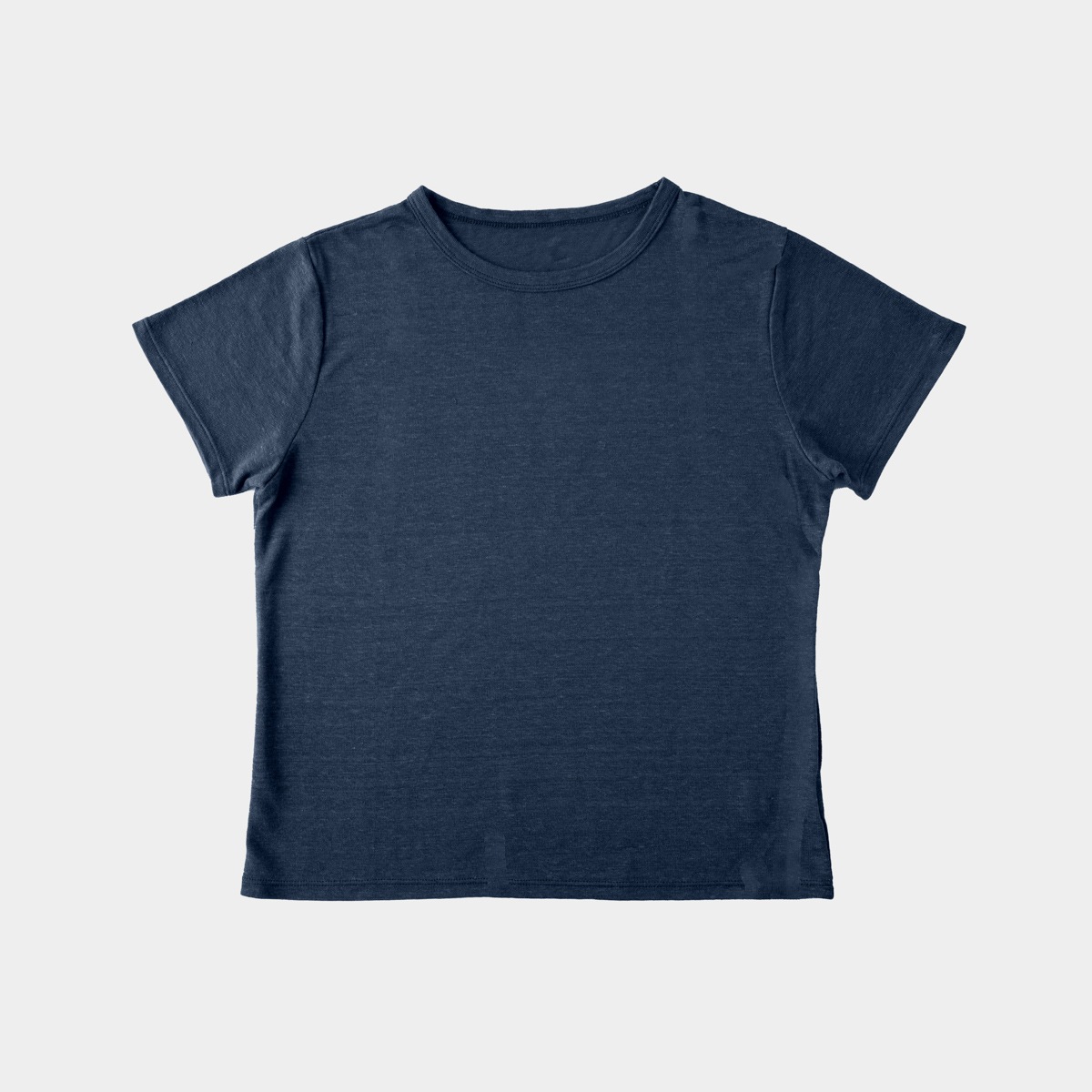 SONORO _ リネン 半袖Tシャツ ネイビー