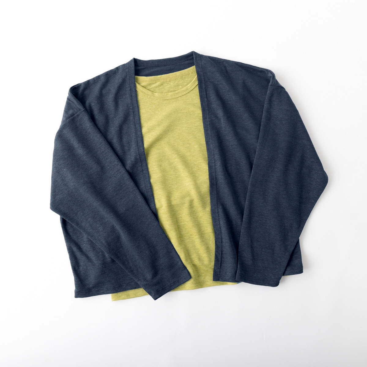 SONORO _ リネン カーディガン ネイビー