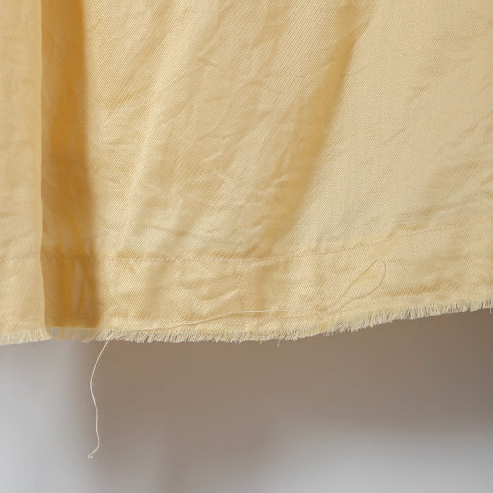 ARTE POVERA _ コットンカルゼ洗いさらし クルーシャツ イエロー