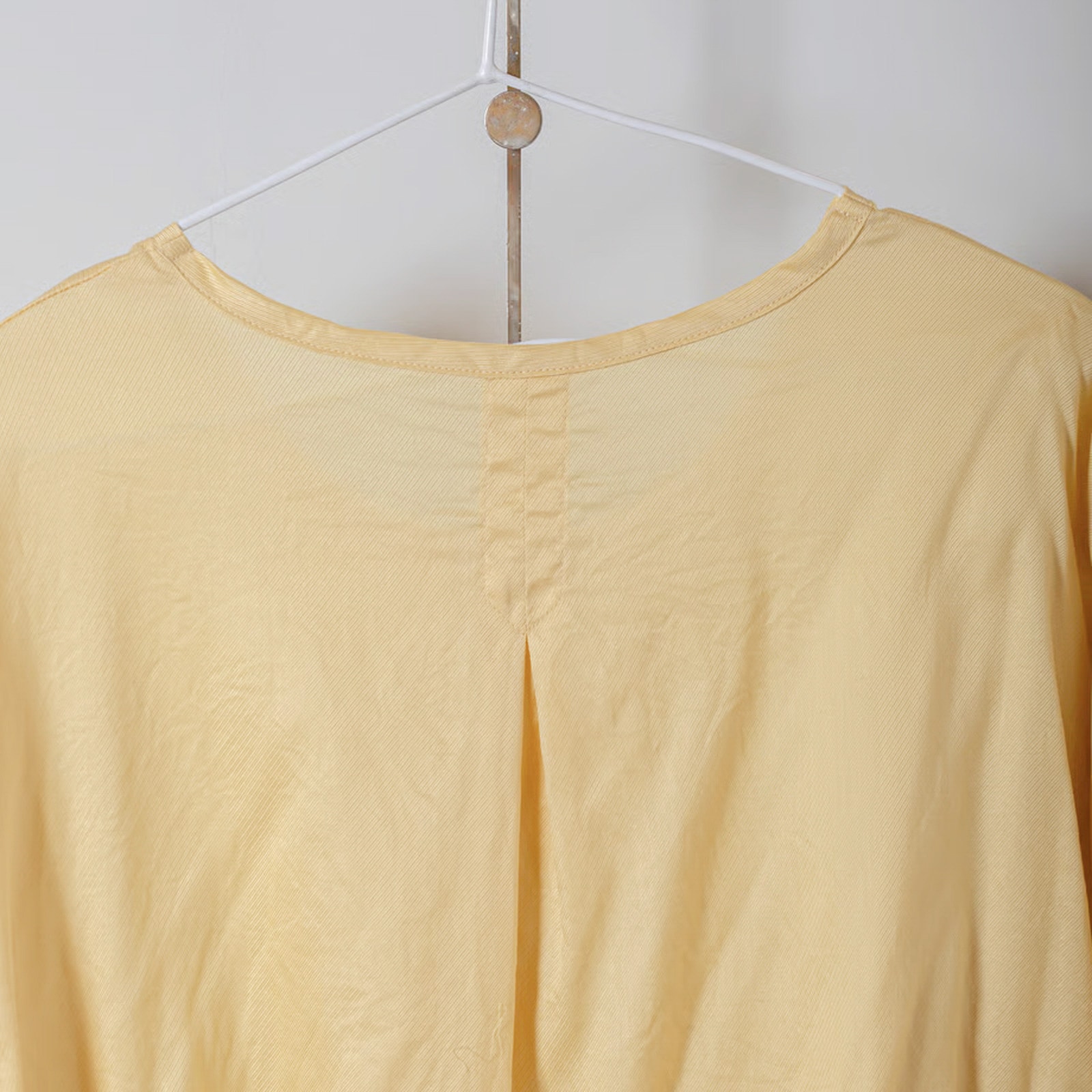 ARTE POVERA _ コットンカルゼ洗いさらし クルーシャツ イエロー