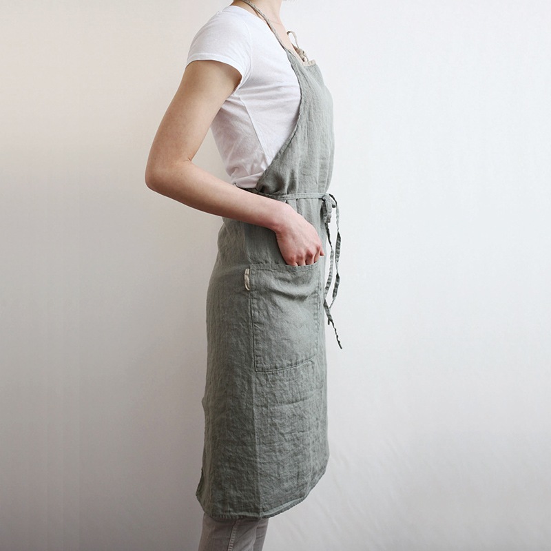 フルエプロン ミラ エルムグリーン ストロー Lino E Lina Online Shop