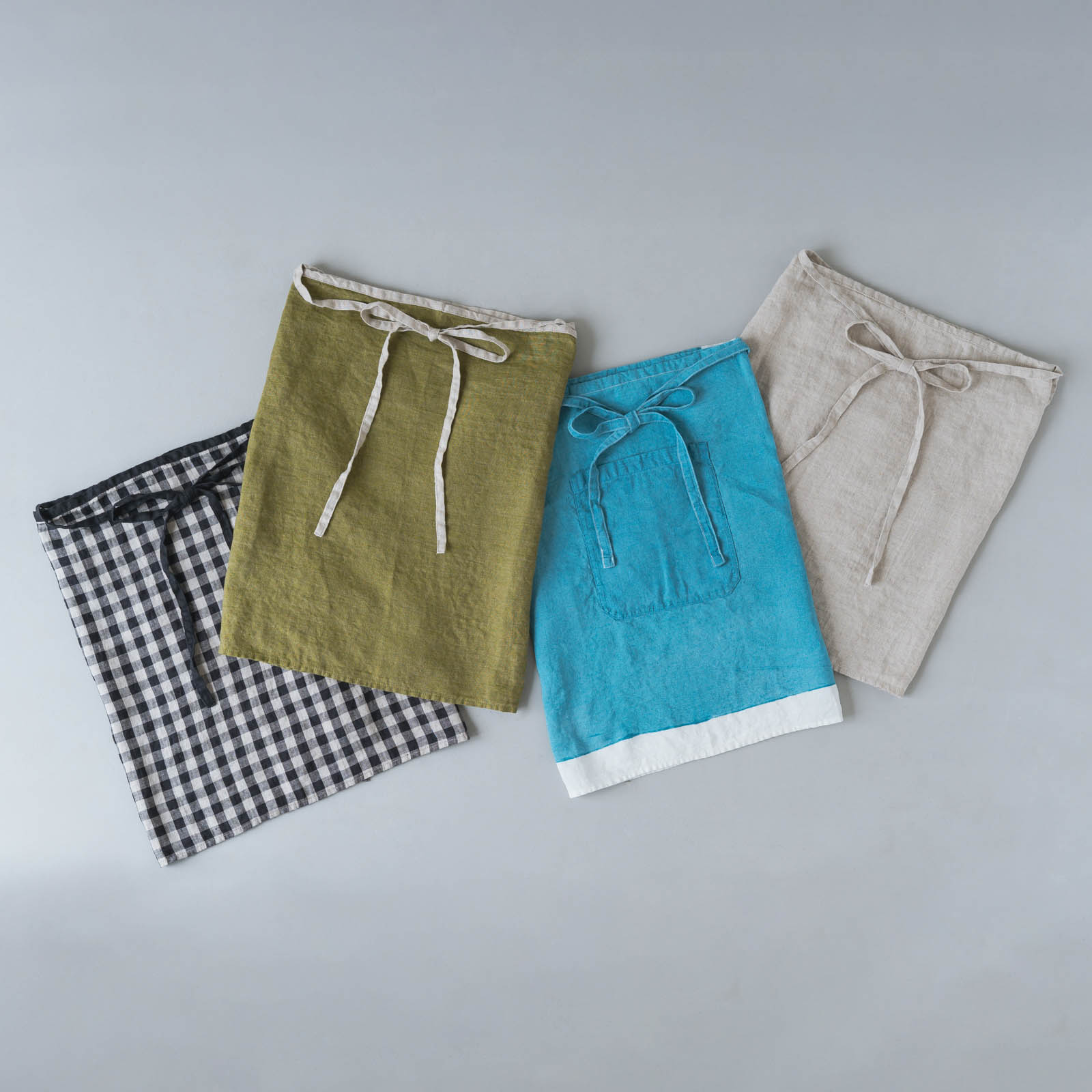 カフェエプロン マノン _ オリーブグリーン