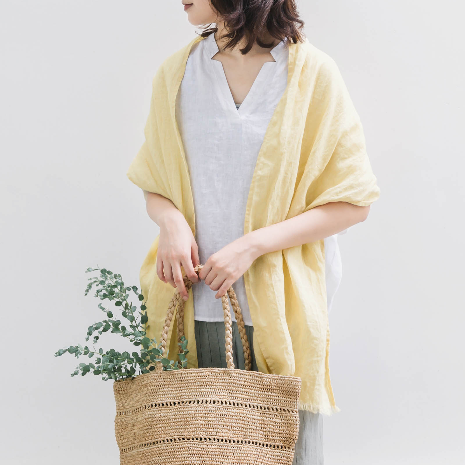 【5月中旬入荷予定】 _ ショール ライムライト