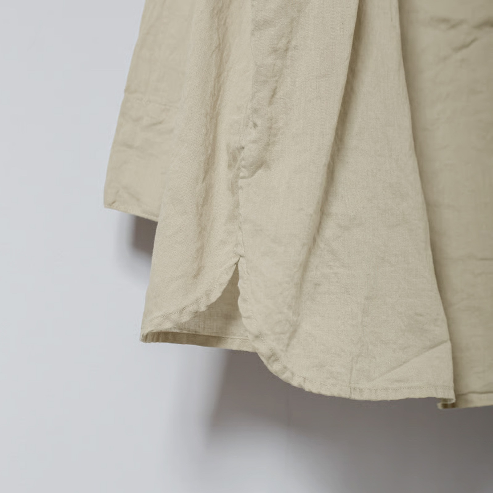 ARTE POVERA _ リネン&コットン ボートネックシャツ ブラック