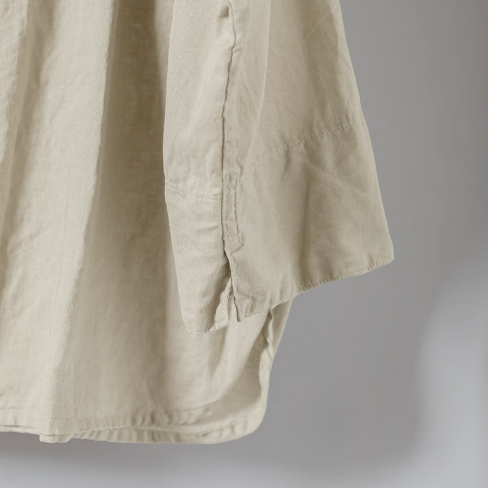 ARTE POVERA _ リネン&コットン ボートネックシャツ ライトベージュ