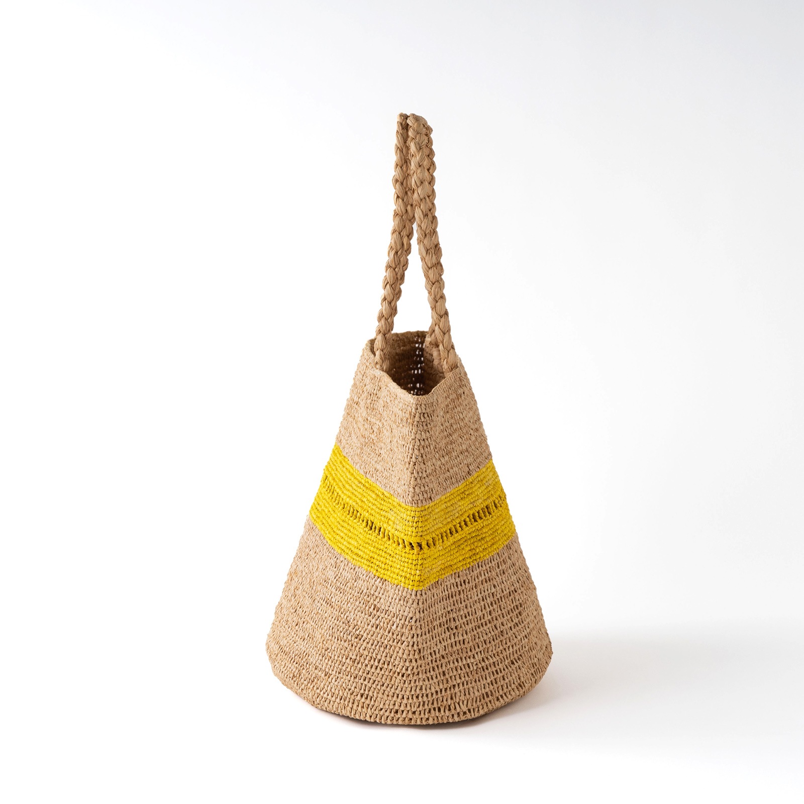 ALICE MM LACE ラフィアバッグ Tea & Yellow