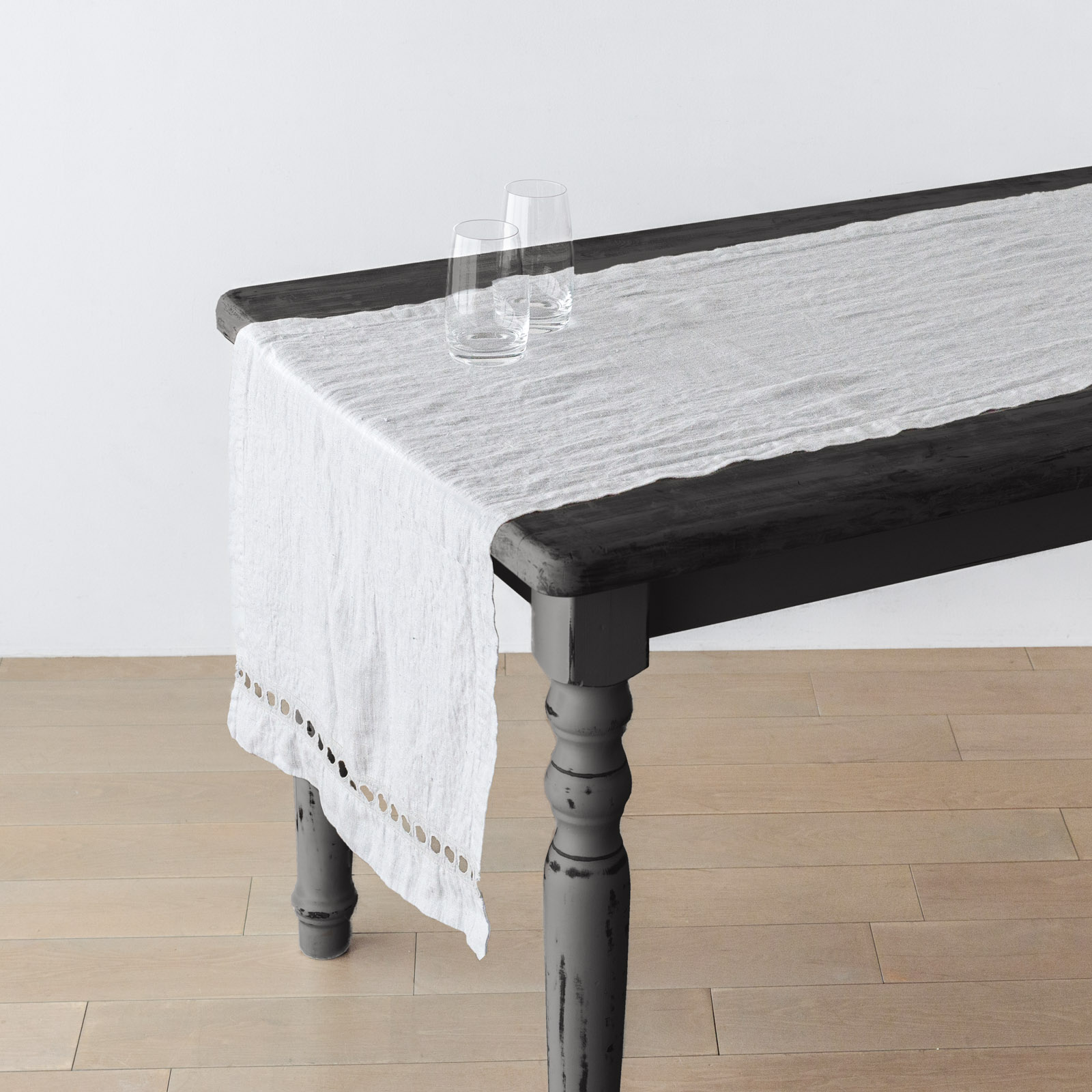 テーブルランナー _ ホールレース _ ライトブルー