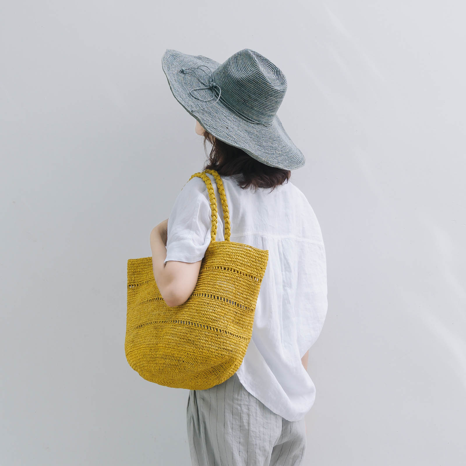 ALICE MM 3 LACE ラフィアバッグ　Yellow