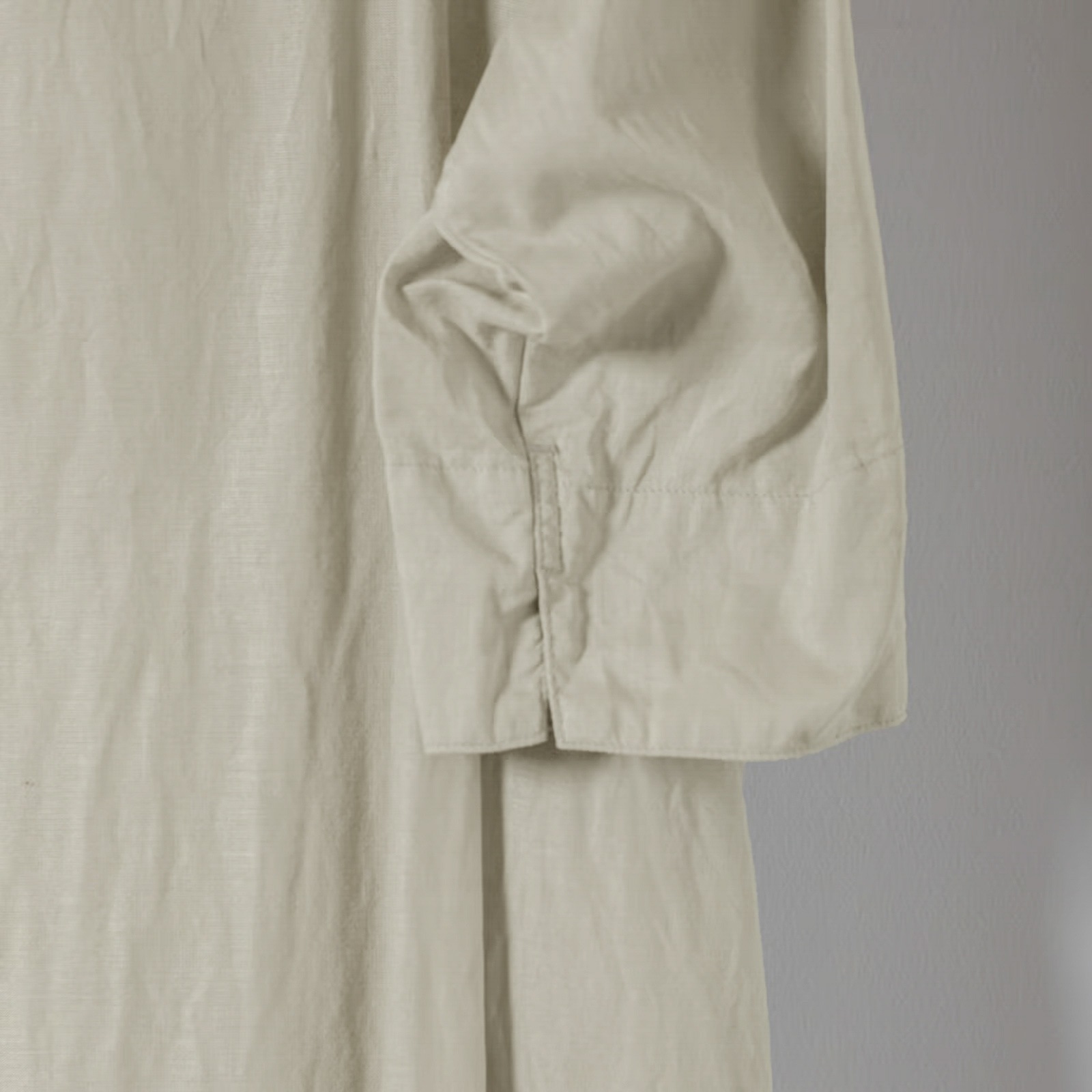 ARTE POVERA _ リネン&コットン ボートネックロングワンピース ネンドグレー