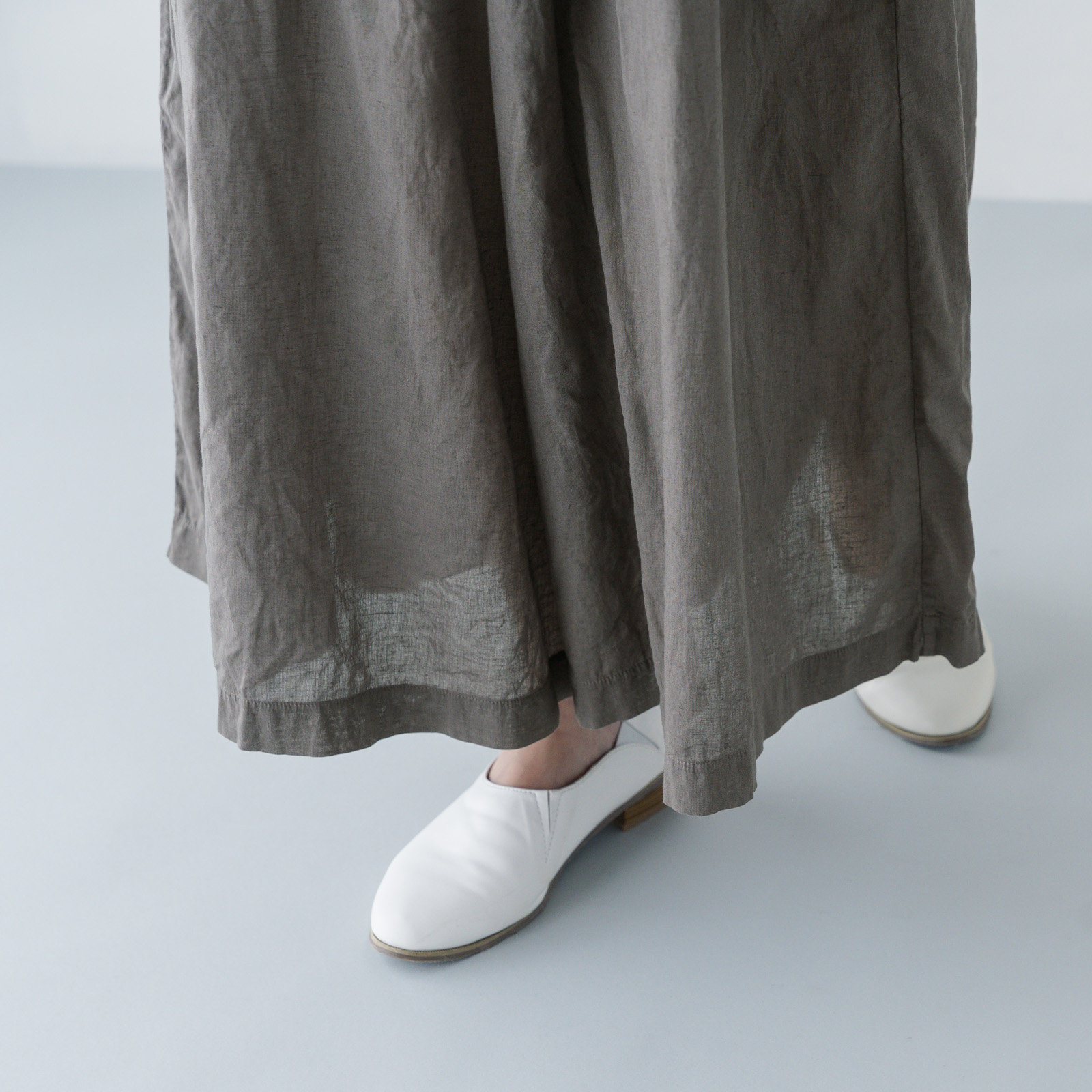 ARTE POVERA _ リネン&コットン ギャザリングパンツ ライトベージュ