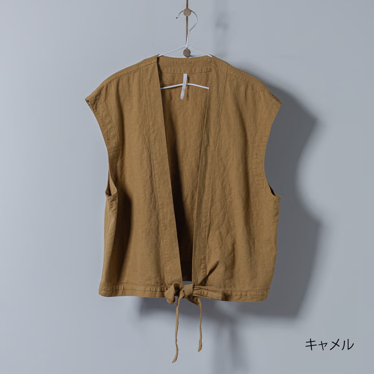 コットンリネン染め _ ボレロジレ _ キャメル