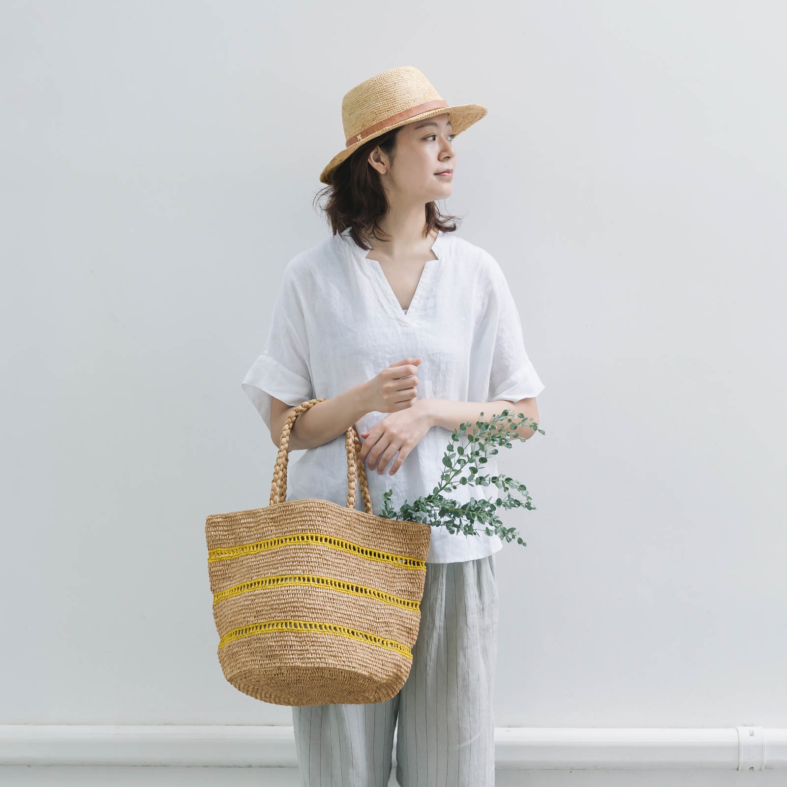 GASTON ラフィアハット Natural