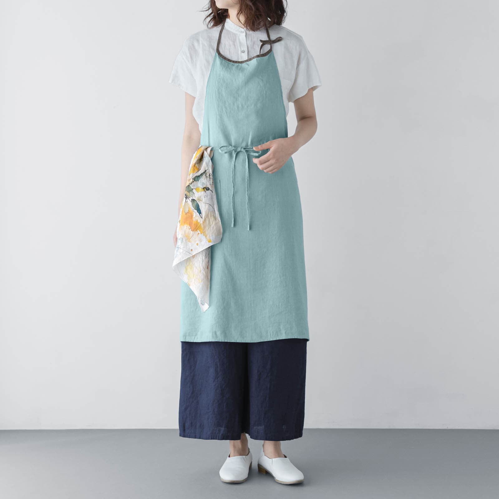 フルエプロン ミラ _ コーラルブルー