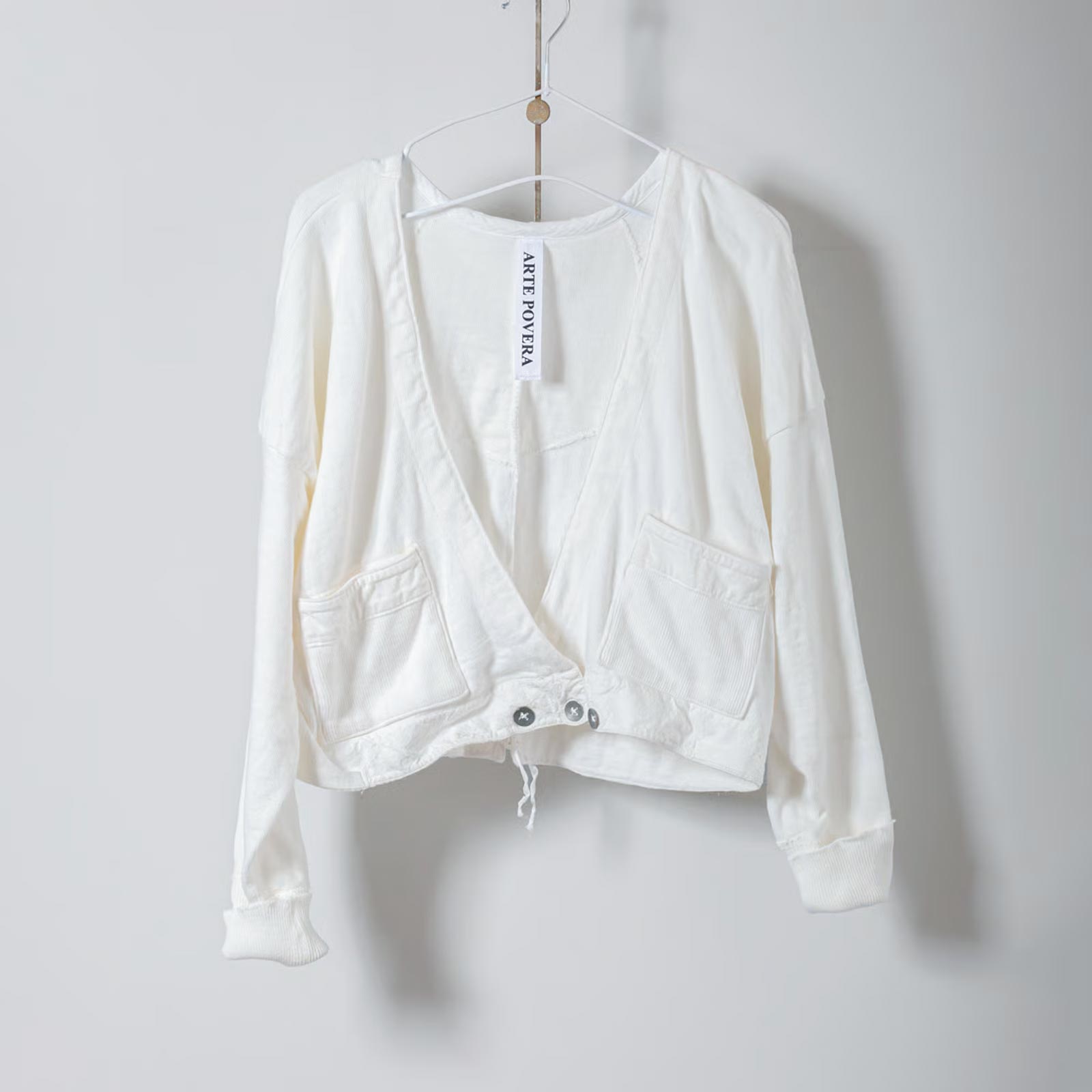 ARTE POVERA _ スウェーデンアンダーパンツ リメイク ボレロカーデ ホワイト