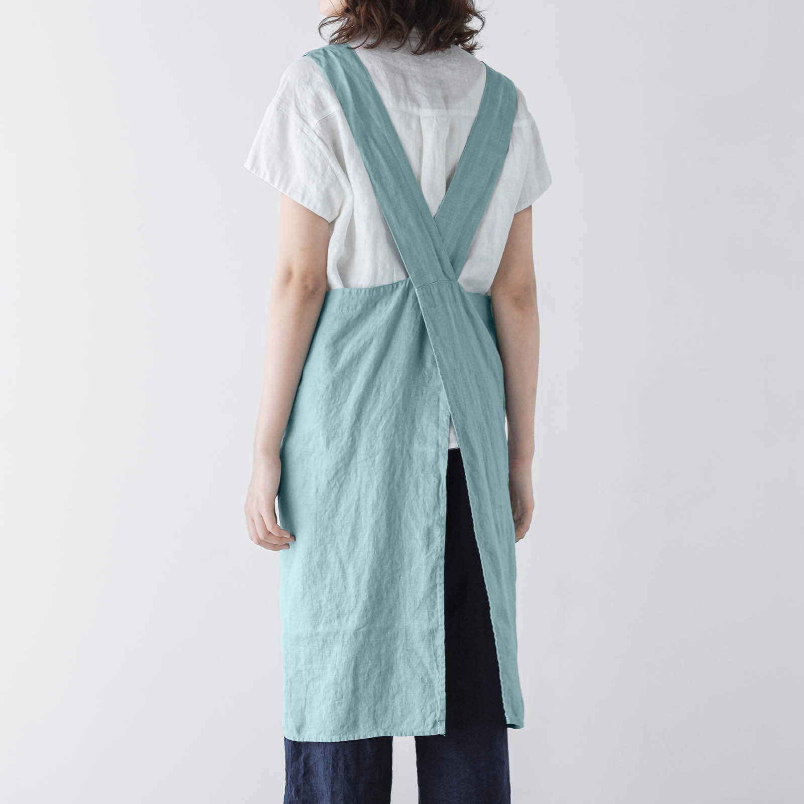 フルエプロン アニタ _  コーラルブルー