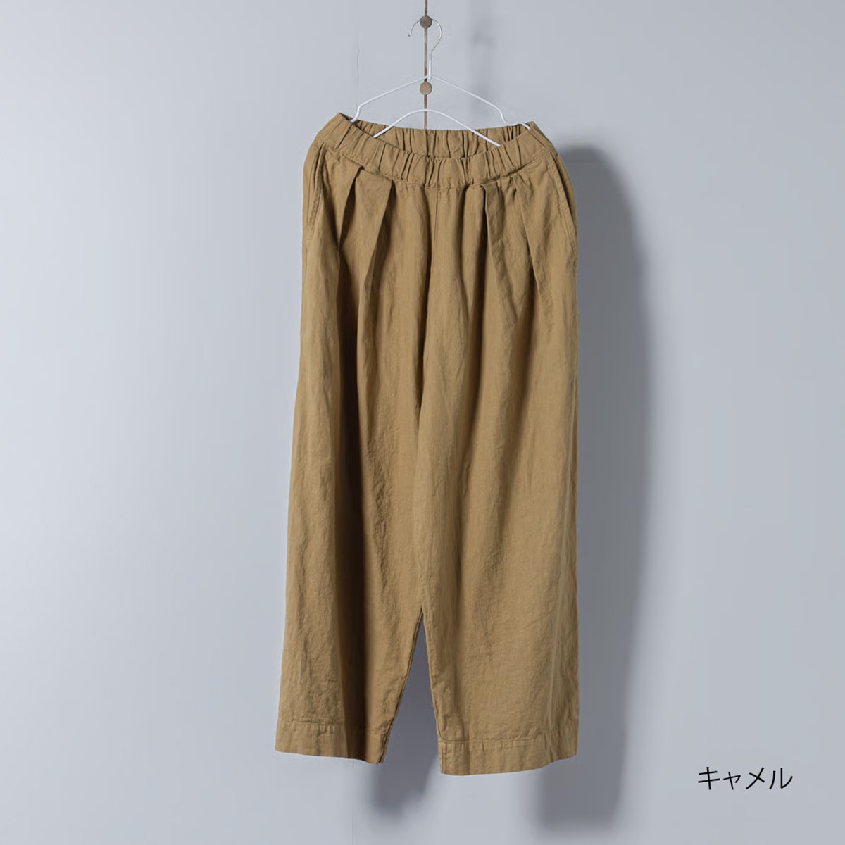 コットンリネン染め _ 2タックイージーパンツ _ セージグリーン
