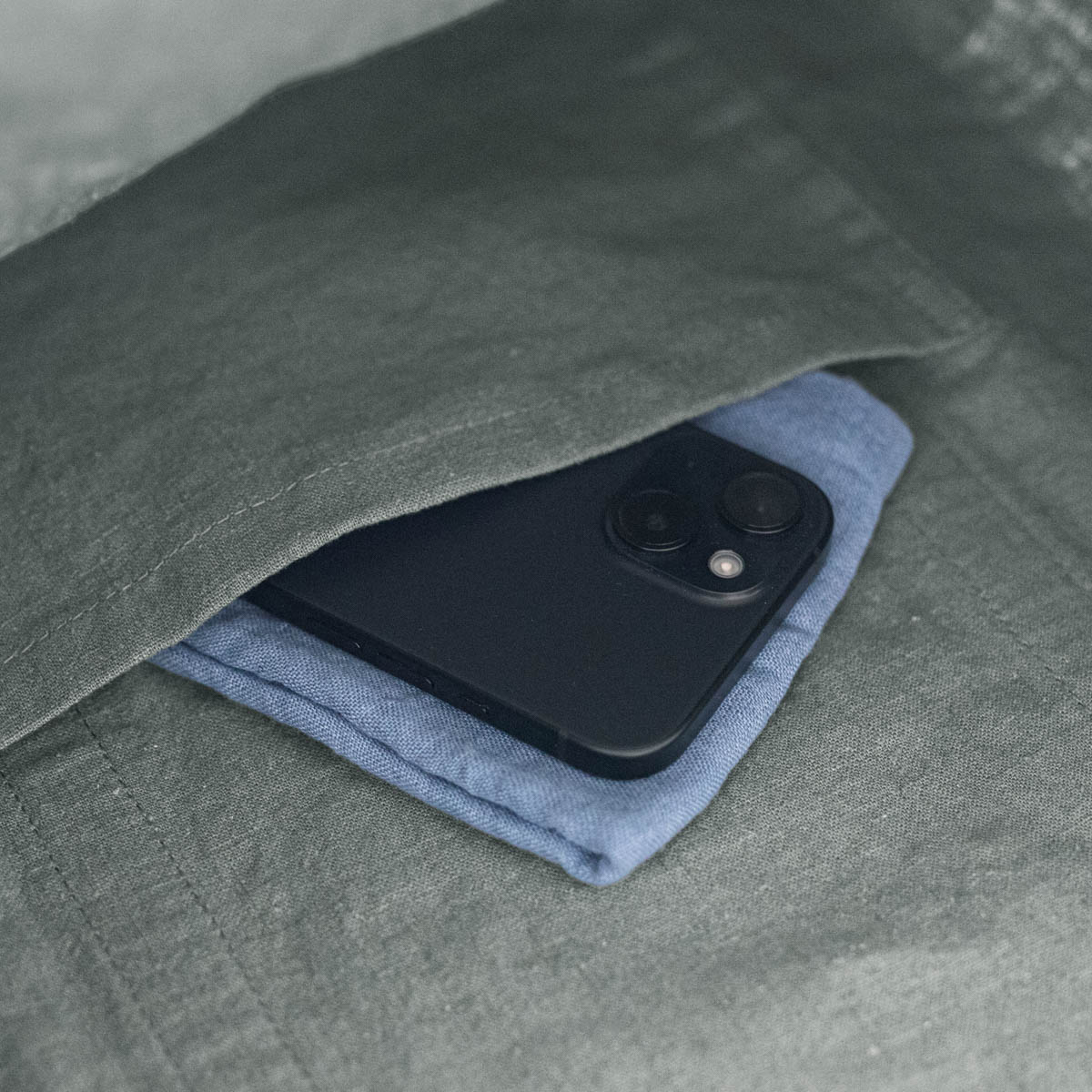 コットンリネン染め _ トートバック _ キャメル