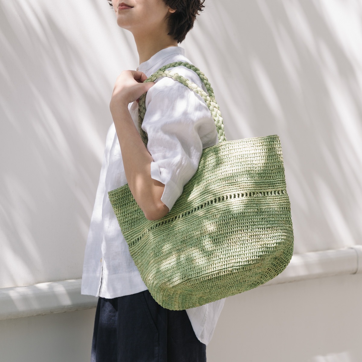 ALICE MM LACE ラフィアバッグ　Khaki