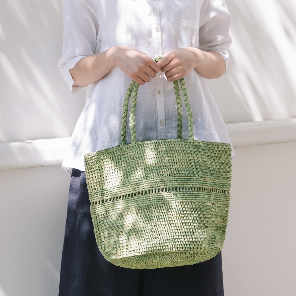 ALICE MM LACE ラフィアバッグ　Khaki