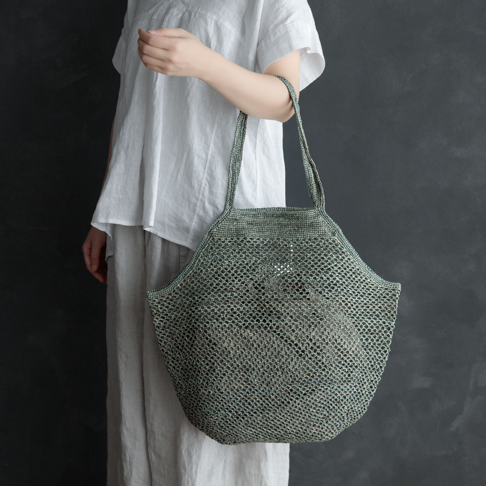 NIRINA ラフィアバッグ　Gray