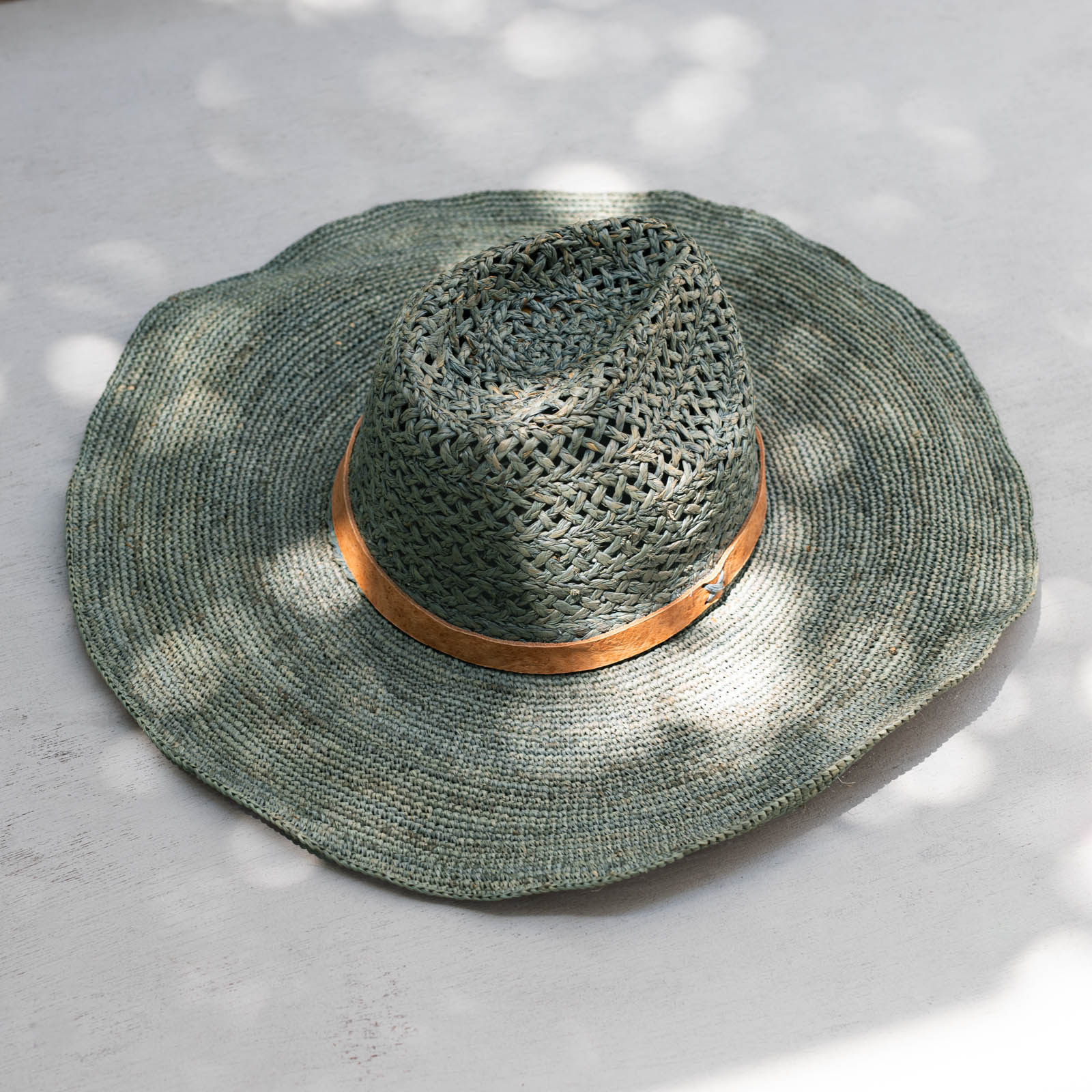 SOARY L ラフィアハット Gray