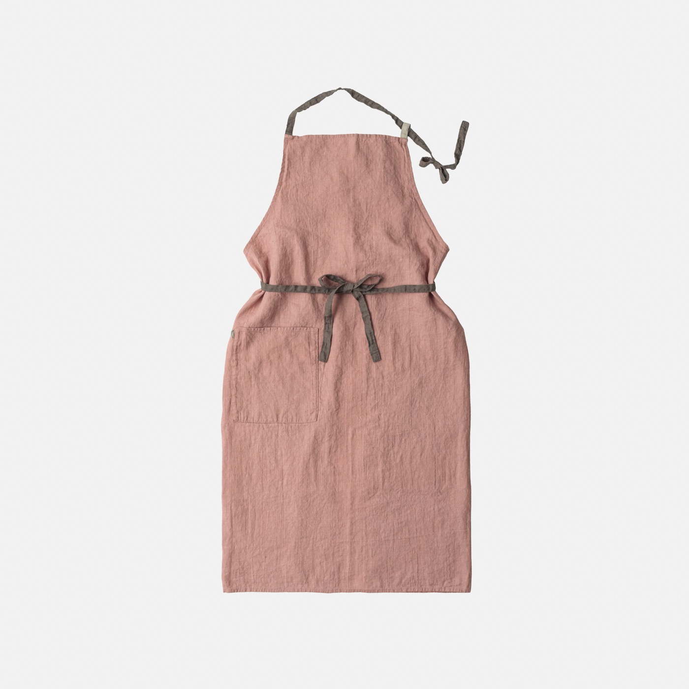 【4/30まで 刺繍無料】 _ フルエプロン マノン _  オールドローズ