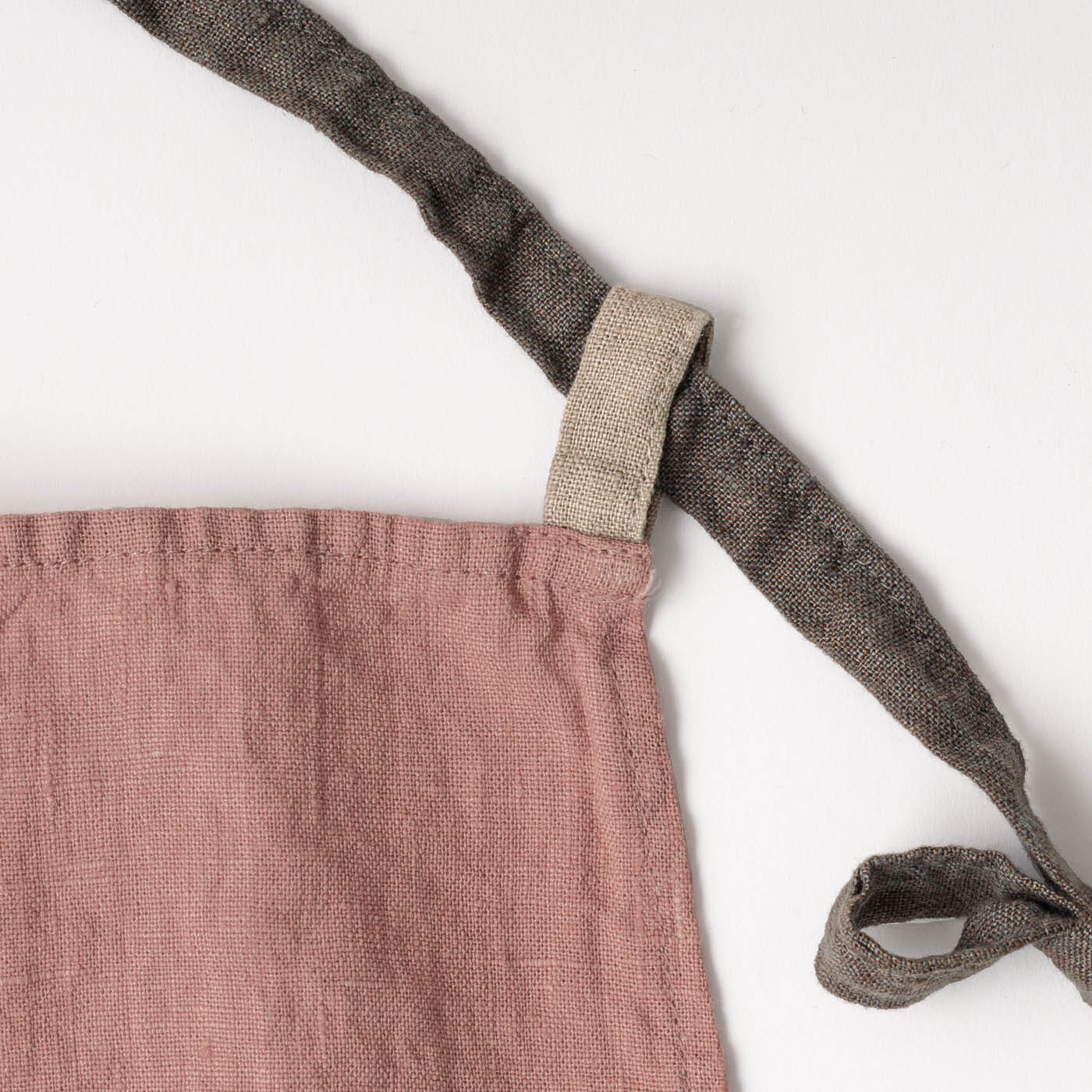 【4/30まで 刺繍無料】 _ フルエプロン マノン _  オールドローズ