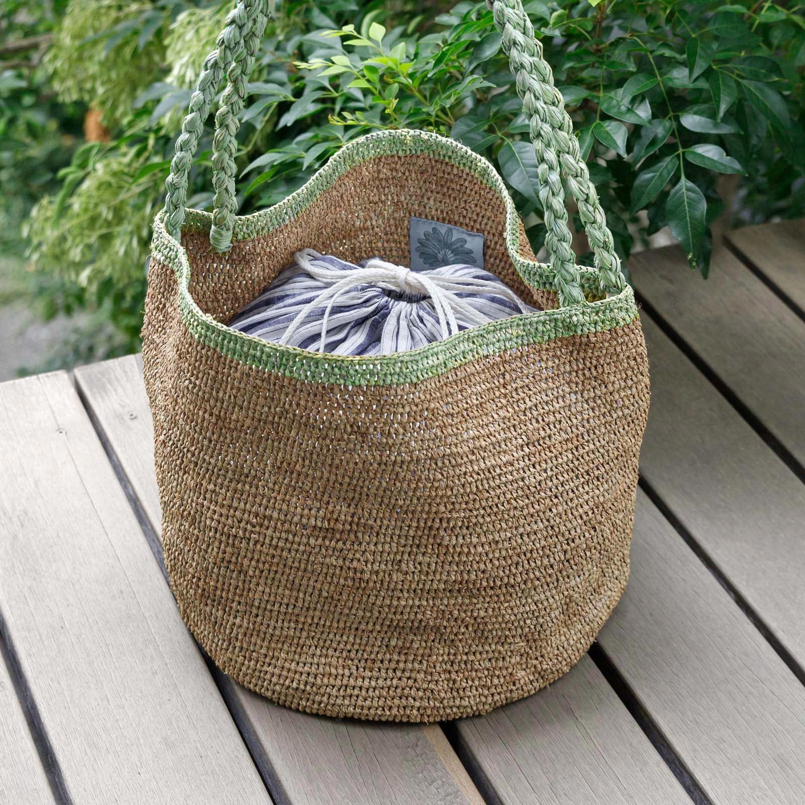 MOUMOUNE ラフィアバッグ Tea & Khaki