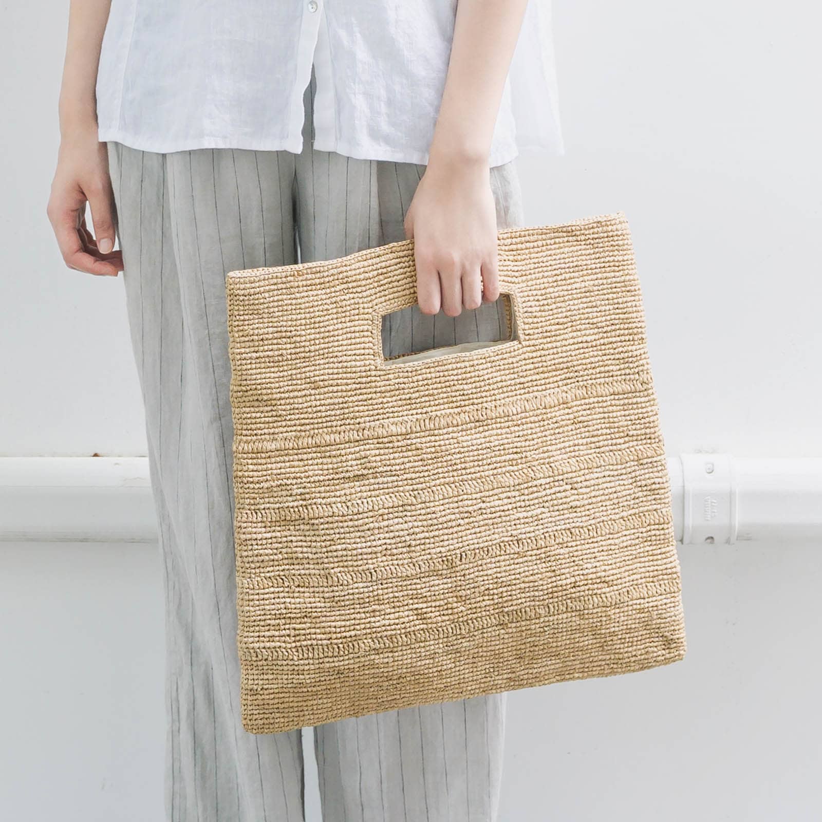 HADRIEN ラフィアバッグ　 Natural