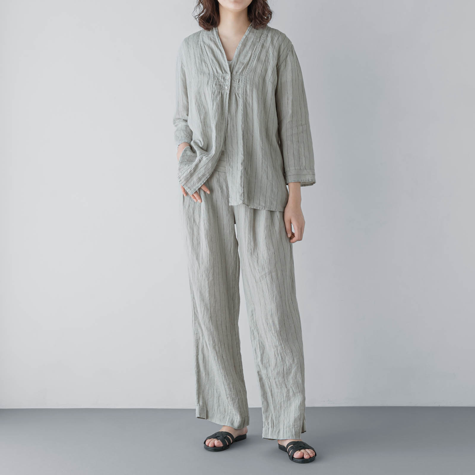 T　長袖ブラウス _ ライムライト _ [受注生産]