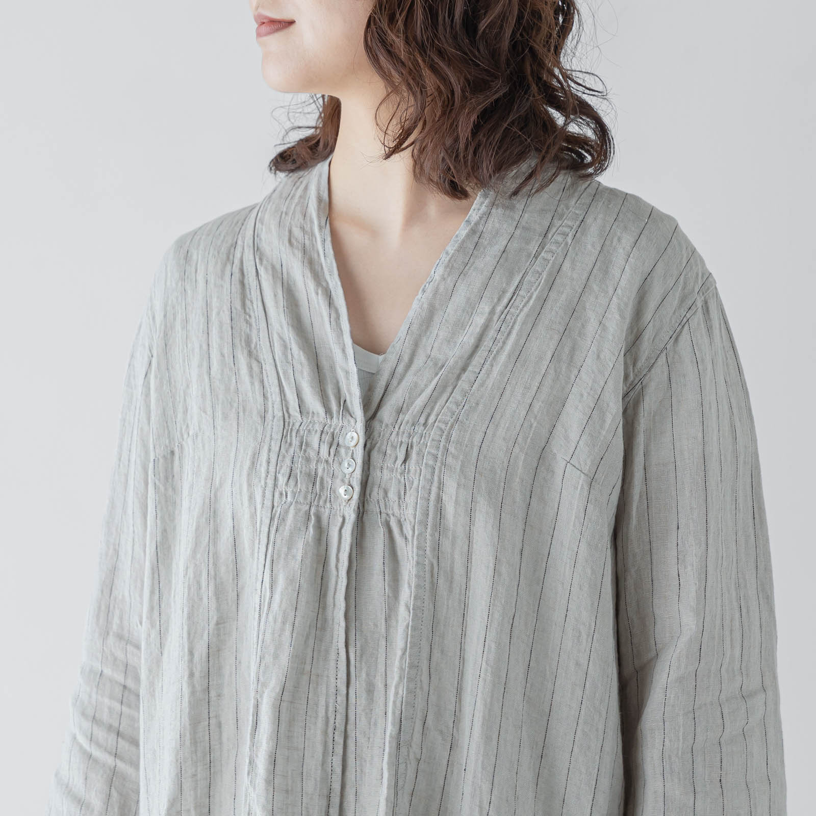 T　長袖ブラウス _ ライムライト _ [受注生産]