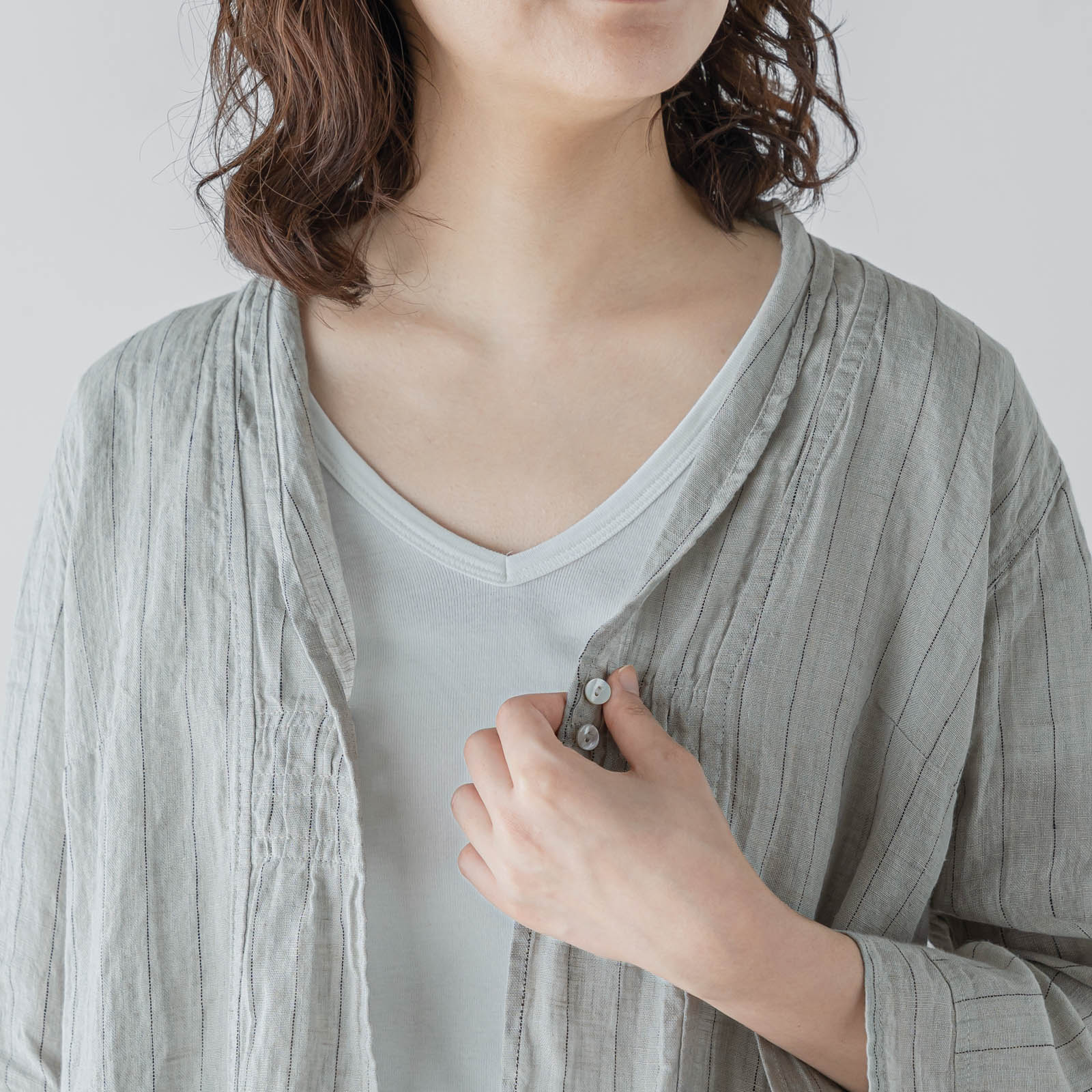 T　長袖ブラウス _ ライムライト _ [受注生産]