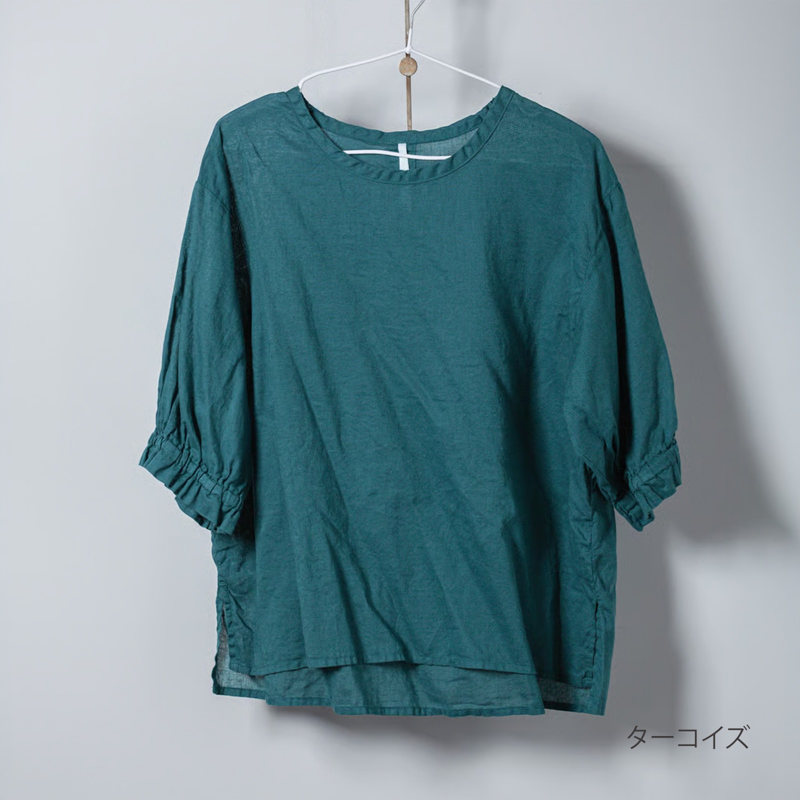 ARTE POVERA _ リネンコットン クルーシャツ _ ホワイト