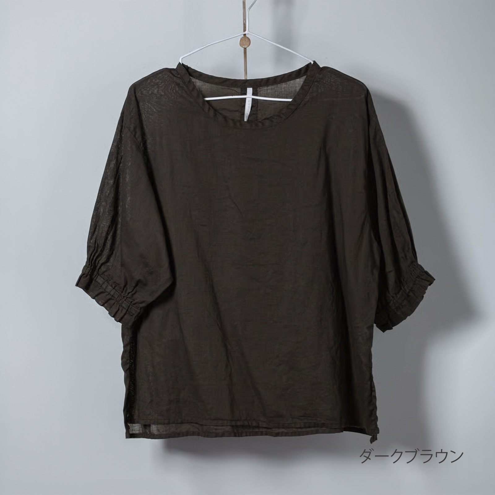 ARTE POVERA _ リネンコットン クルーシャツ _ ホワイト