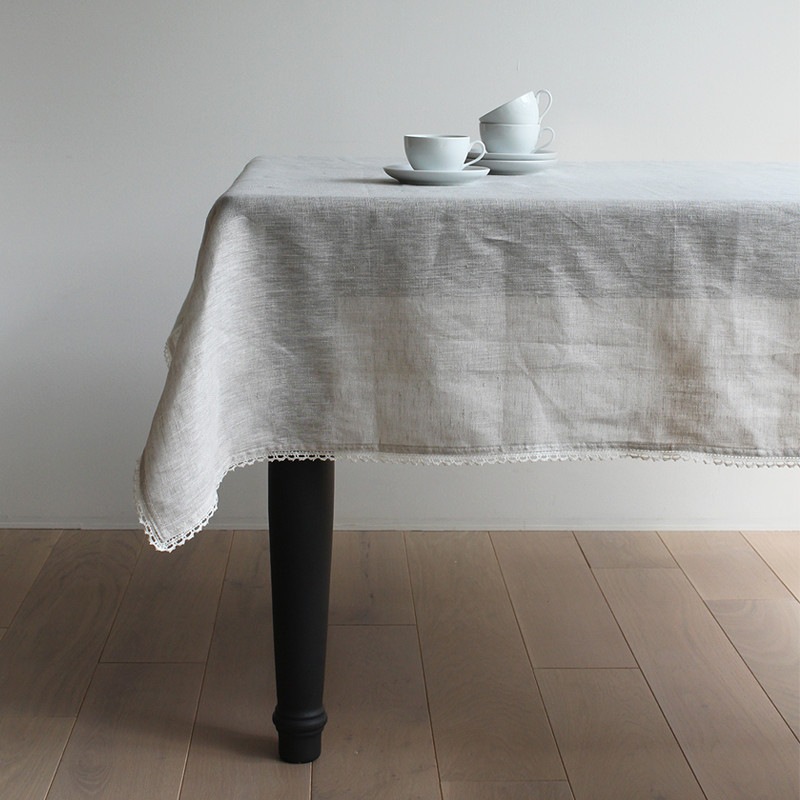 【2月下旬入荷予定】 _ テーブルクロスS リーナ _ ナチュラル
