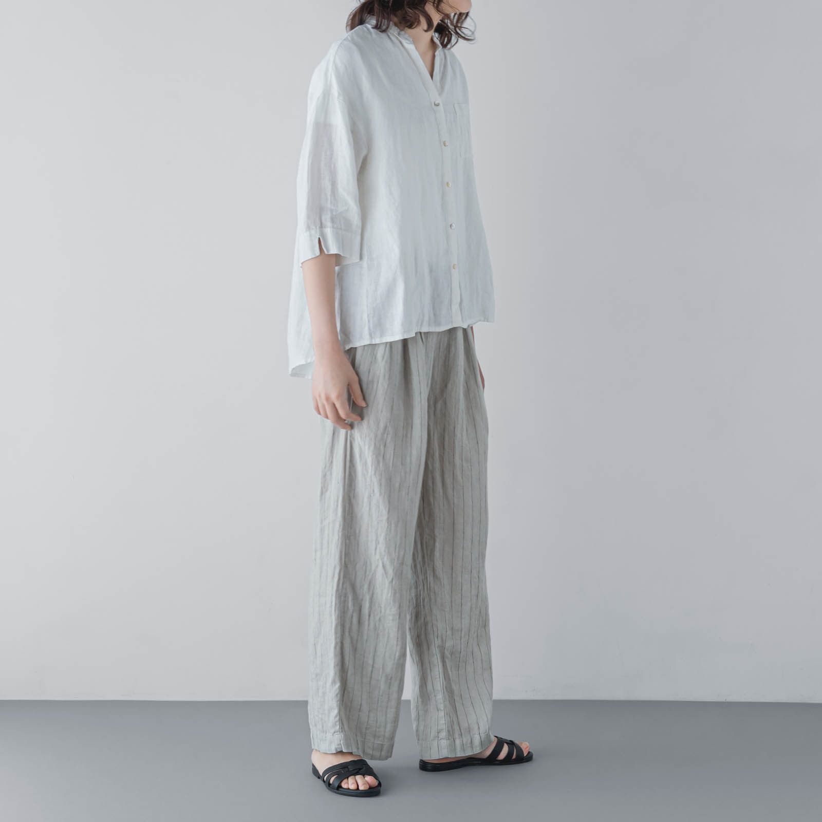 E54-11　七分袖ブラウス _ ヴィルガ・サンドル _ [受注生産]