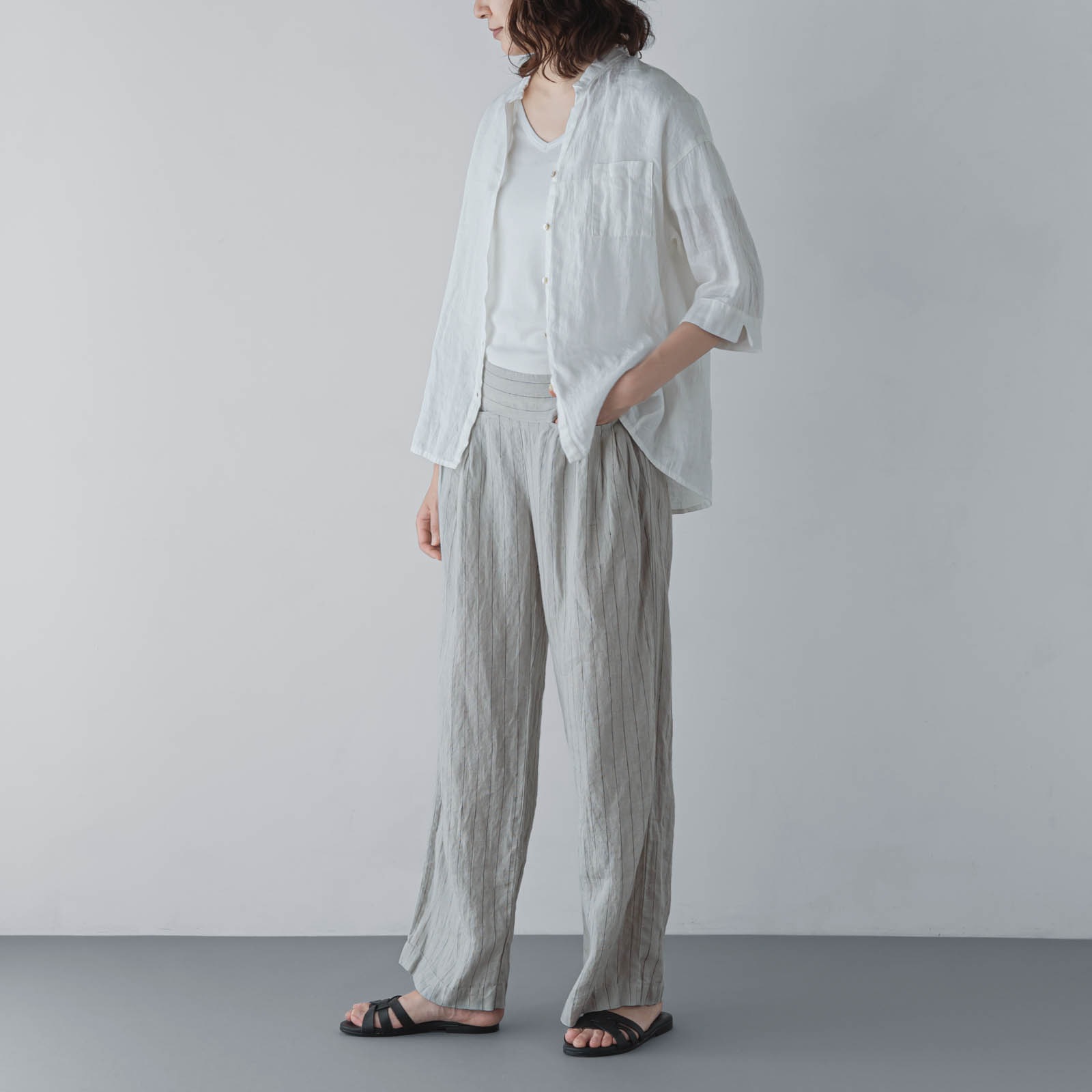 E54-11　七分袖ブラウス _ ヴィルガ・サンドル _ [受注生産]