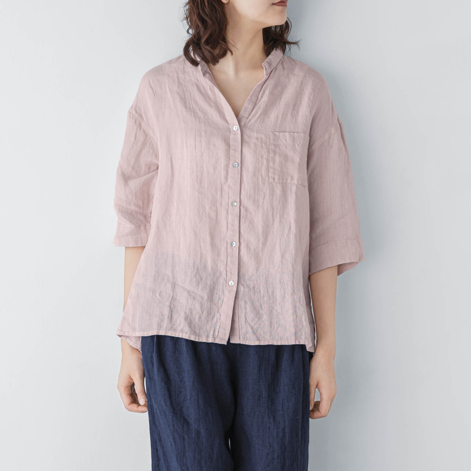 E54-11　七分袖ブラウス _ ヴィルガ・サンドル _ [受注生産]