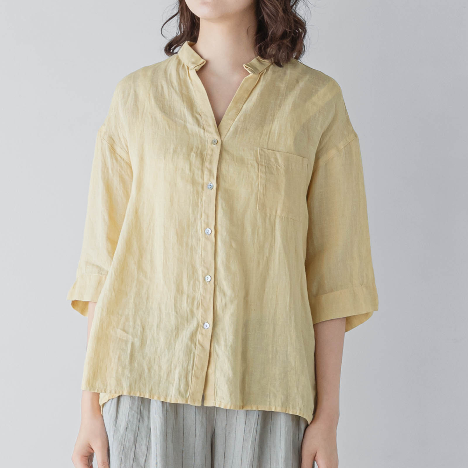 E54-11　七分袖ブラウス _ ヴィルガ・サンドル _ [受注生産]