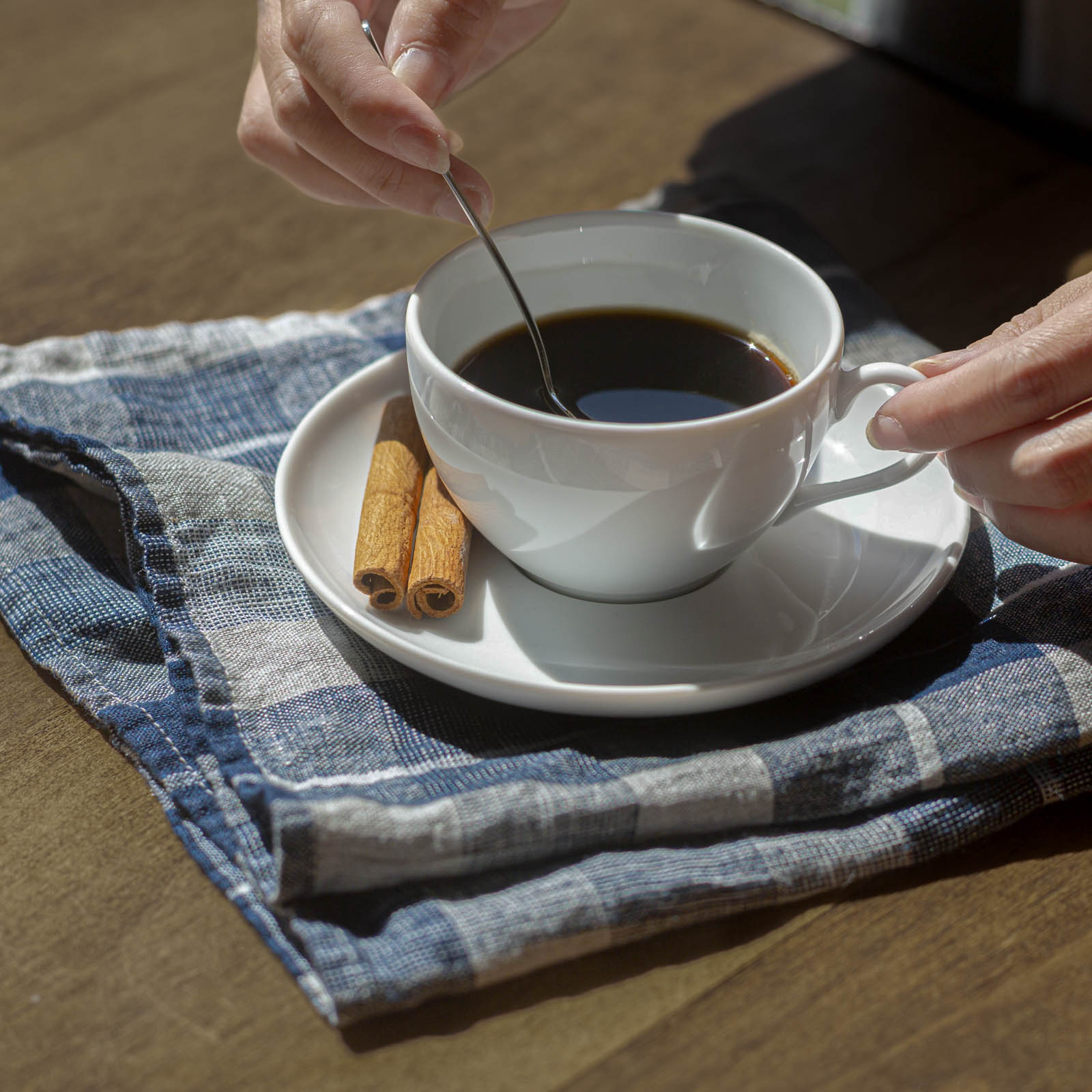 キッチンクロス マノン _ パルセル・ダークブルー