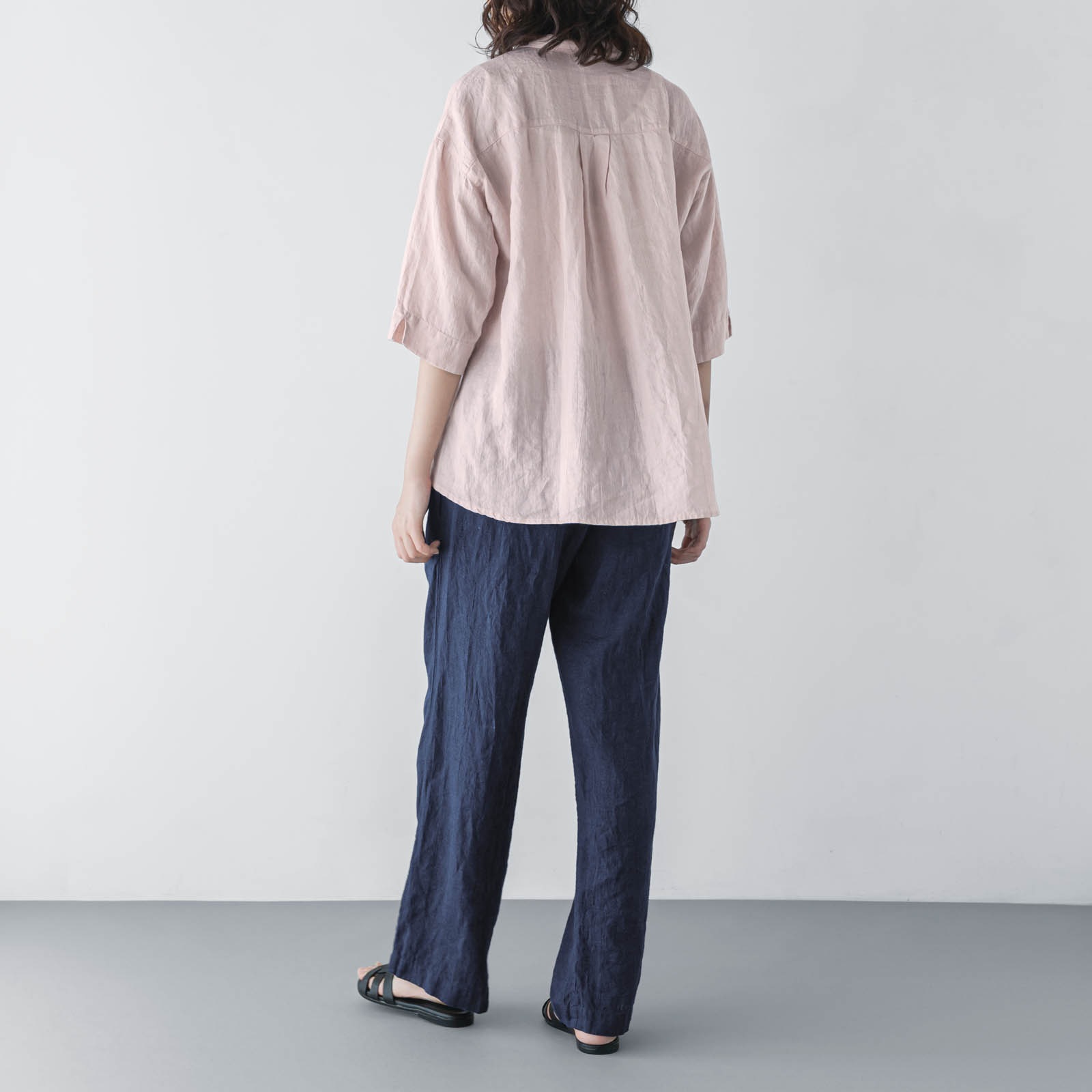 E54-11　七分袖ブラウス _ ライムライト