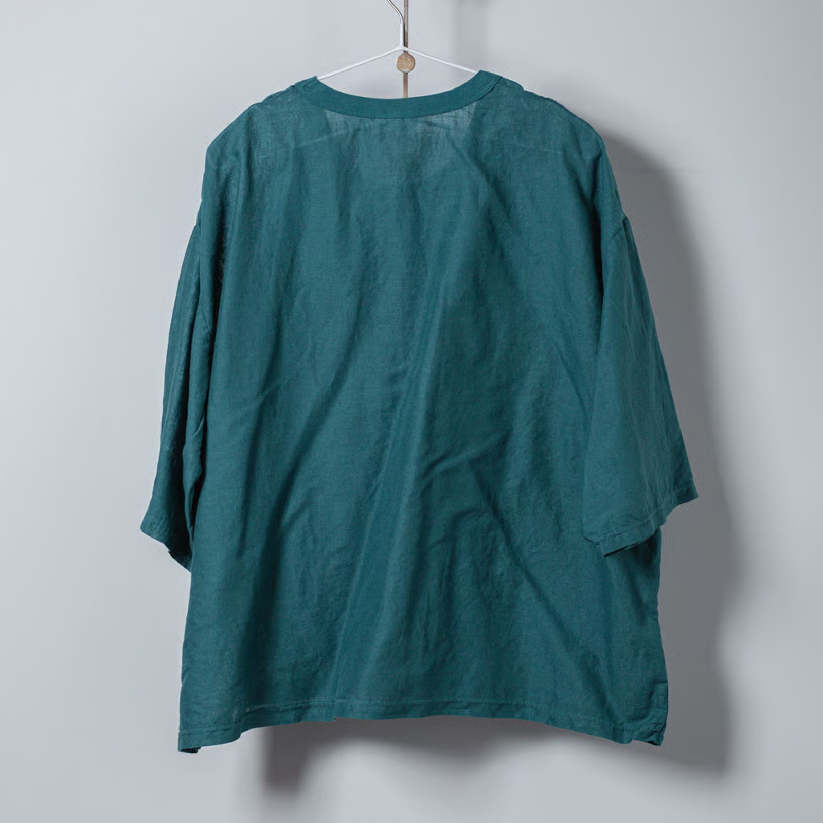 ARTE POVERA _ リネンコットン ワイドクルーTシャツ _ ダークブラウン