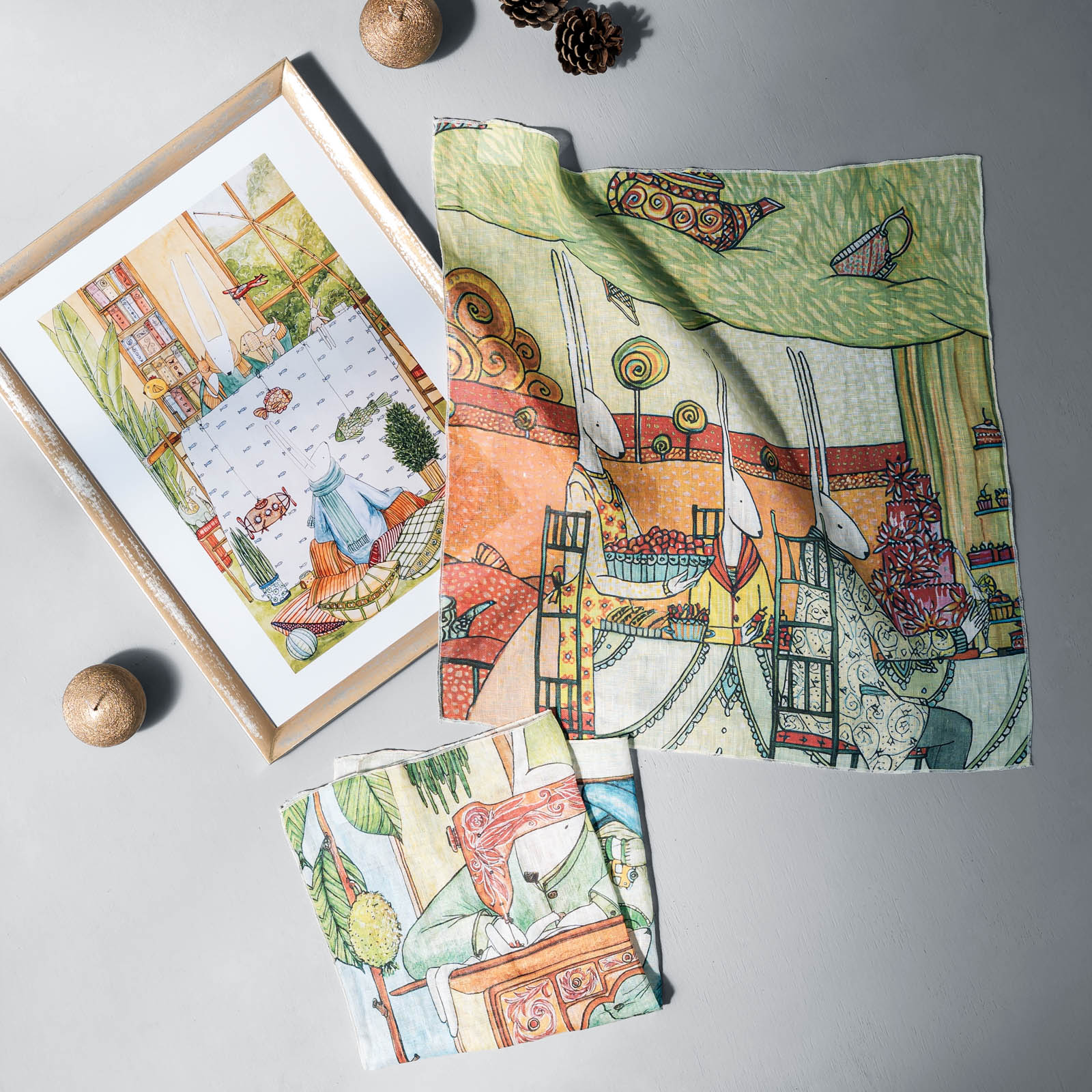 ハンカチ フロレゾン _  ラパン Celebrating life with folks